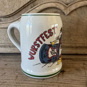 Wurstfest Beer Stein Mug Signed by Artist Paul Tadlock 1993 New Braunfels TX